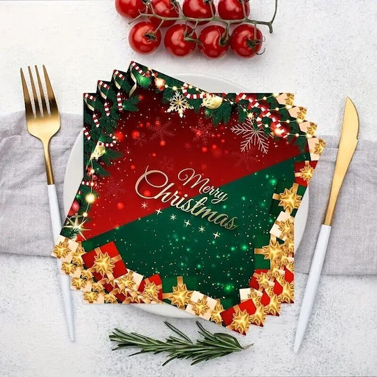 Alista Home Christmas Tableware Ornaments Green Napkins 20 Pieces Alista Home Christmas Tableware Ornaments Green Napkins 20 Pieces