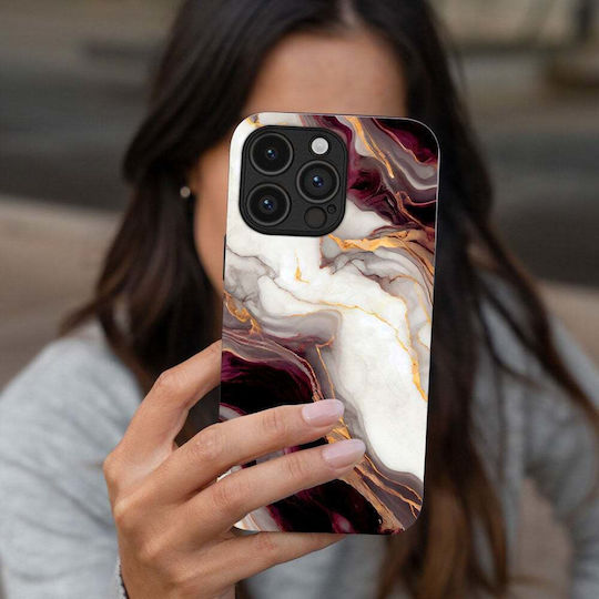 Sonique Marble Series Case Motorola Edge 60 Neo 5g Burgundy