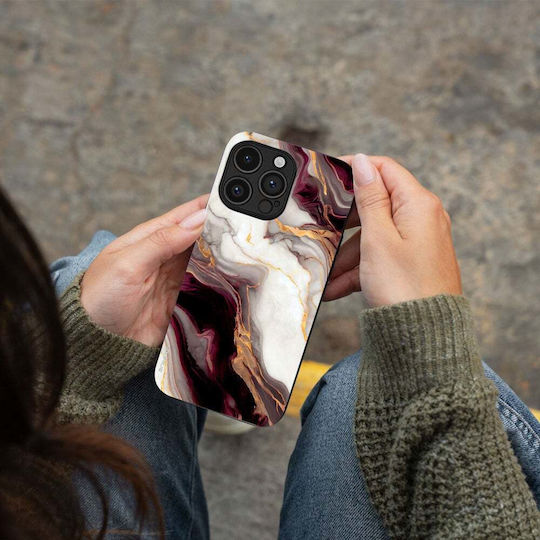 Sonique Marble Series Case Motorola Edge 60 Neo 5g Burgundy