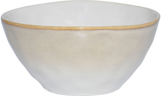 Estia Vignette Stoneware Round Ceramic Beige Serving Bowl Diameter 15cm