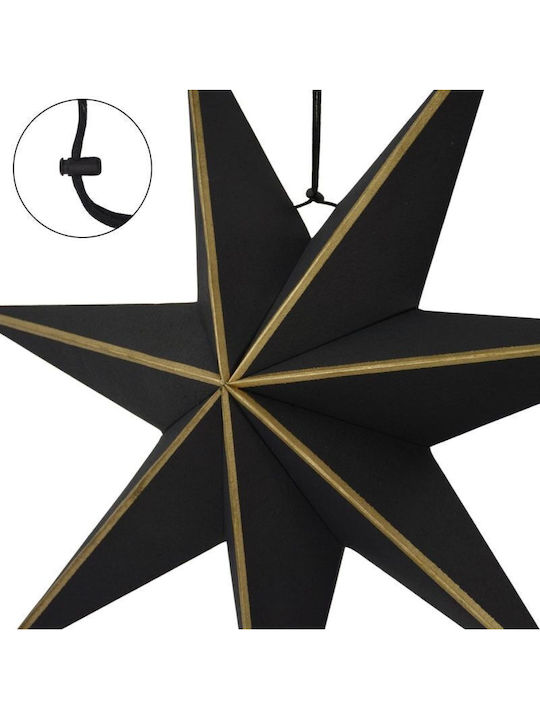 Mica Christmas Decorative Pendant Star Illuminated Paper Cold White 18x75cm