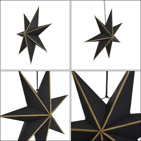 Mica Christmas Decorative Pendant Star Illuminated Paper Cold White 18x75cm