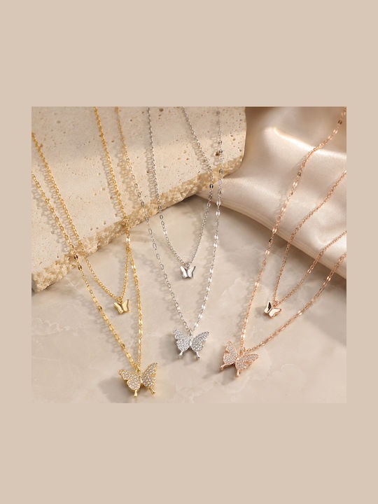 By Queen with design Butterfly from Silver with Zircon