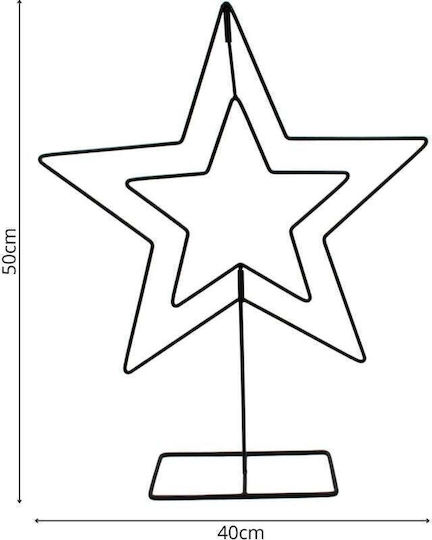 Mica Christmas Decorative Star Metal Black 40x10x50cm