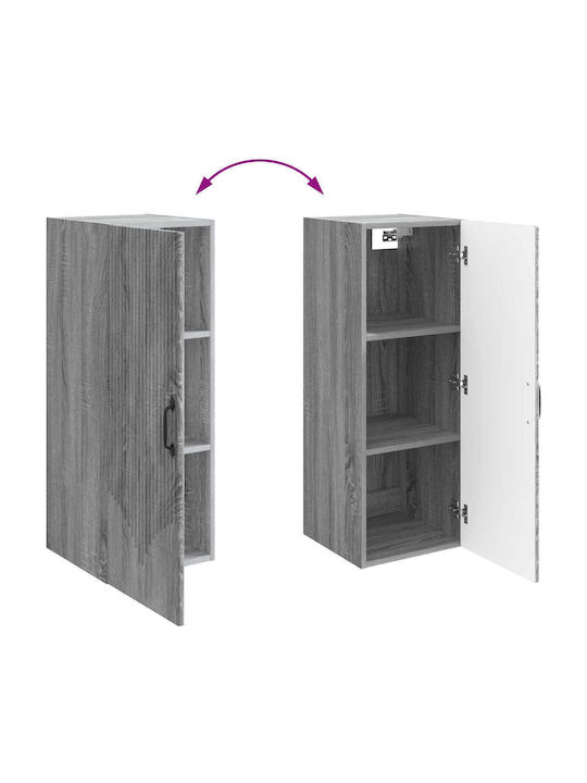 Кухненски Гарнитур Окачен Сив 33x34.5x90см
