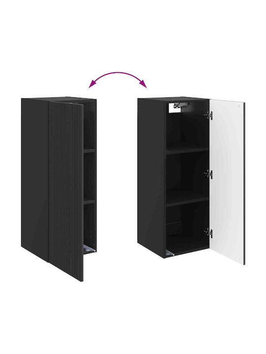 Dulap Suspendat Negru 33x34.5x90 cm
