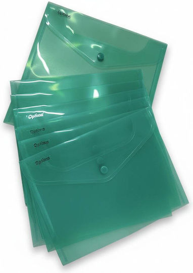 Optima Plastik Pp Aktenordner Dokumentenschutz A5 Querformat Heftklammerverschluss 10/Stück Durchsichtige Grüne