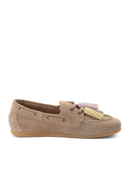 Damen Mokassins in Beige Farbe