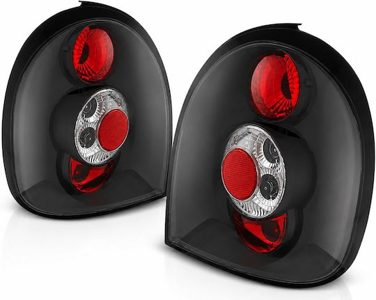 Taillights Opel Corsa B 3-Door Black 2 Pieces