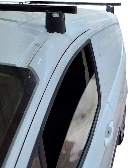 Nordrive Aluminum Car Roof Bars for Ford Transit Courier 2023+ Set with Roof Rack Legs MΠ.FTRANSIT.23