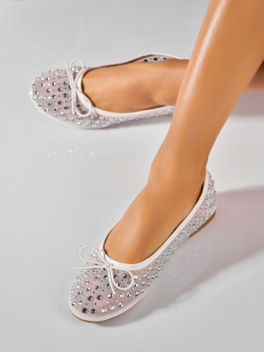Damen Ballerinas in Weiß Farbe