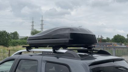 Junior Altro Car Roof Box with Dual-Side Opening 370L Black Glossy