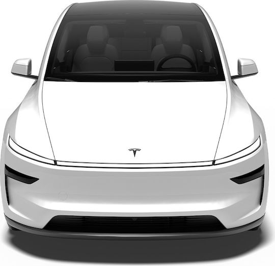 Black Matte Emblem Cover Spigen Front Tesla Model Y Juniper Acp11155