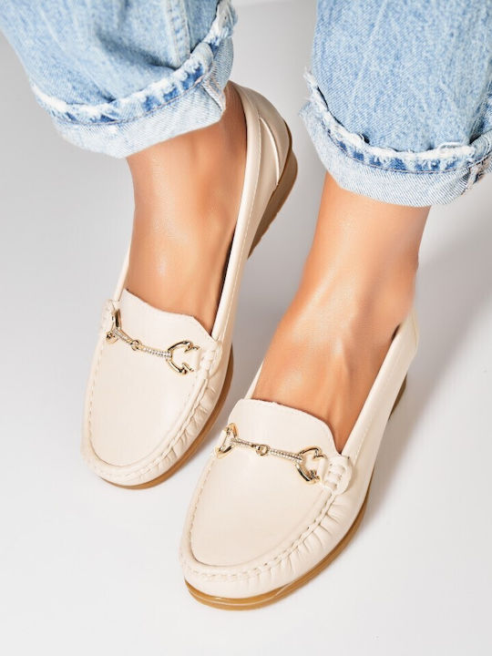 Mocasini Dama Bej Culoare Full Face