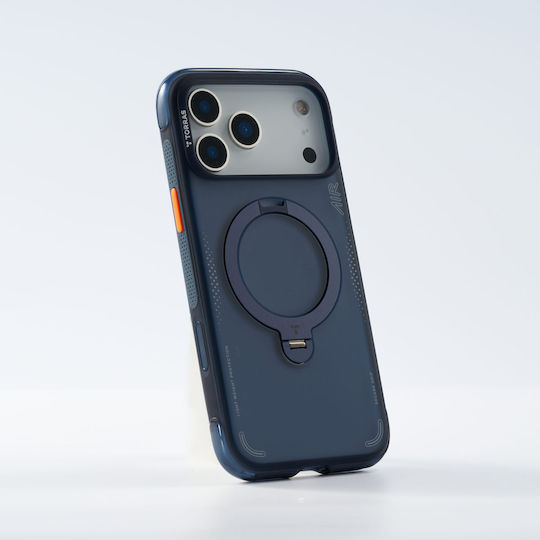Torras Ostand Spin Air Калъф За Iphone 17 Pro Съвместим С Magsafe Полунощносин