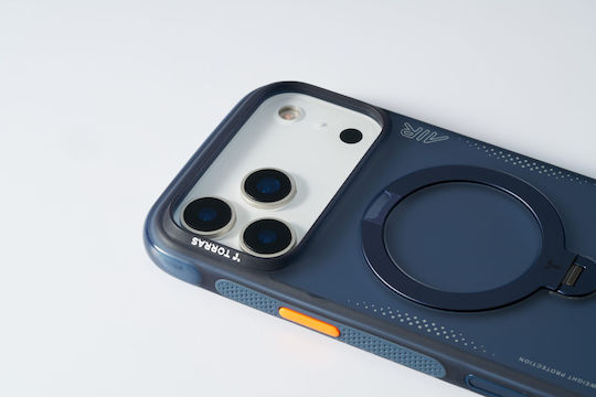 Torras Ostand Spin Air Калъф За Iphone 17 Pro Съвместим С Magsafe Полунощносин