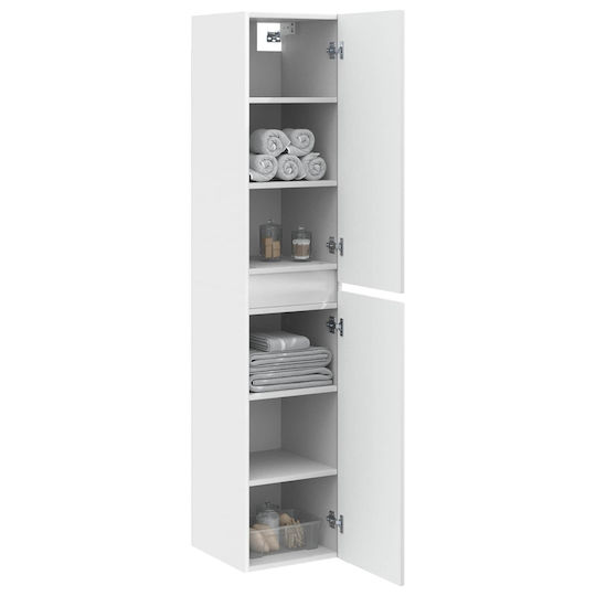vidaXL Badezimmerschrank 33x34.5x160cm Weiß