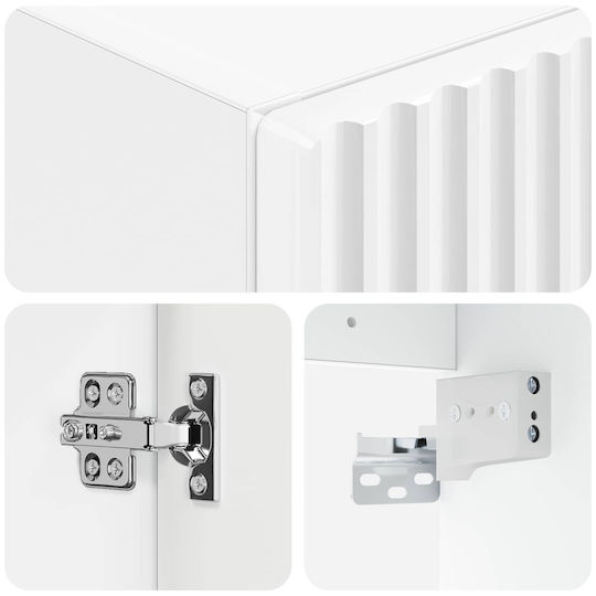 vidaXL Bathroom Cabinet 33x34.5x60cm White