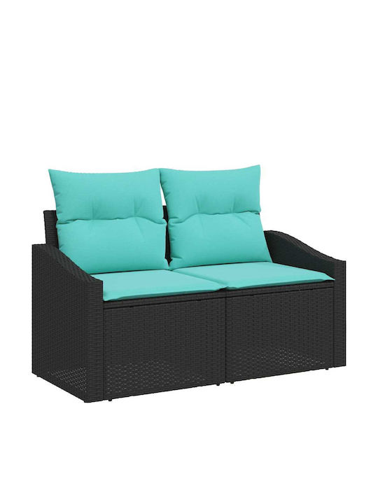Outdoor Corner Sofa Rattan With Cushions 55x55x37cm