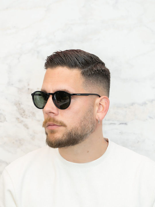 Hoffman Unisex Sunglasses with Black Frame and Black Lens HF8462 C1