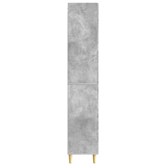 vidaXL Bathroom Floor Column Cabinet 33x34.5x90 cm Gray