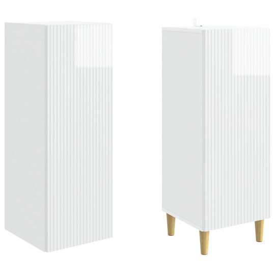 vidaXL Bathroom Floor Column Cabinet L33xD34.5xH90cm White