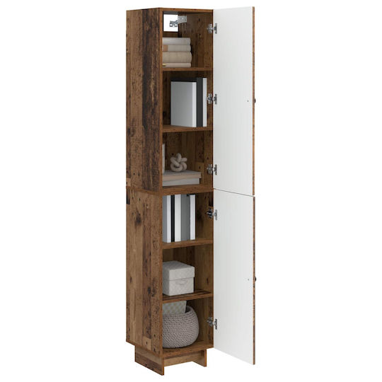 vidaXL Стая Баня Подова Колона 34.5x33x90см Кафява