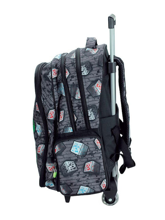 Gim School Trolley Bag Elementary Multicolour with Water Bottle Holder