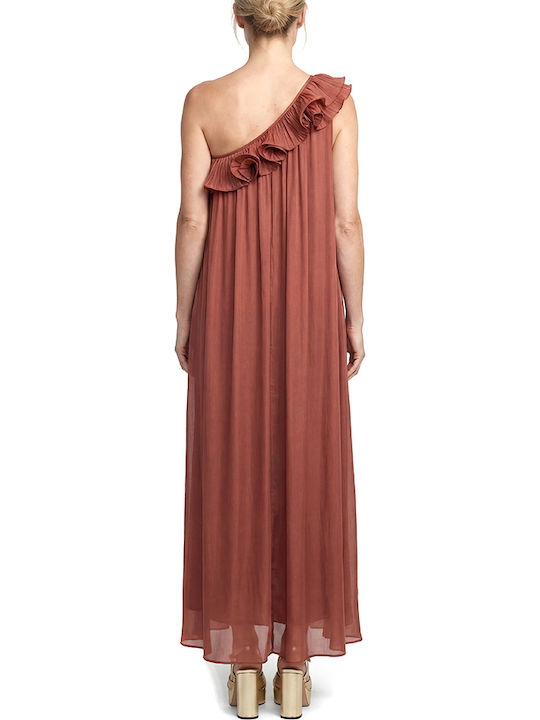 Summer Maxi Dress for Wedding Christening Burgundy