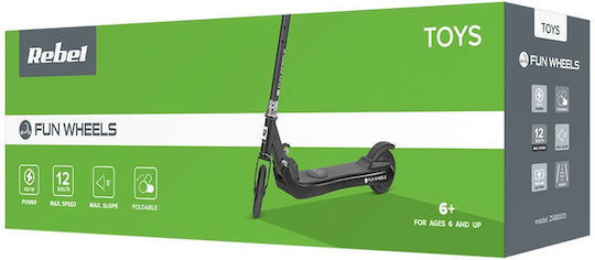 Rebel Fun Wheels Ηλεκτρικό Παιδικό Πατίνι με 12km/h Max Ταχύτητα και 6km Αυτονομία σε Ροζ Χρώμα