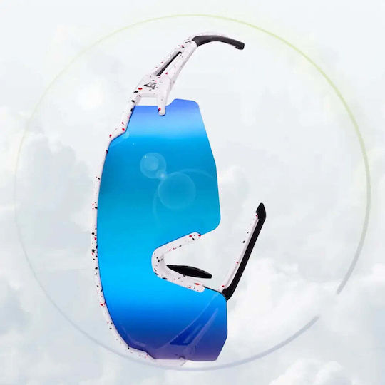 Rockbros Cycling Glasses with Blue Frame & Polarized Lenses