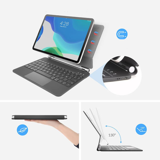 Flip Cover Dauerhafte mit Tastatur auf Spanisch für iPad Pro 10,9/11