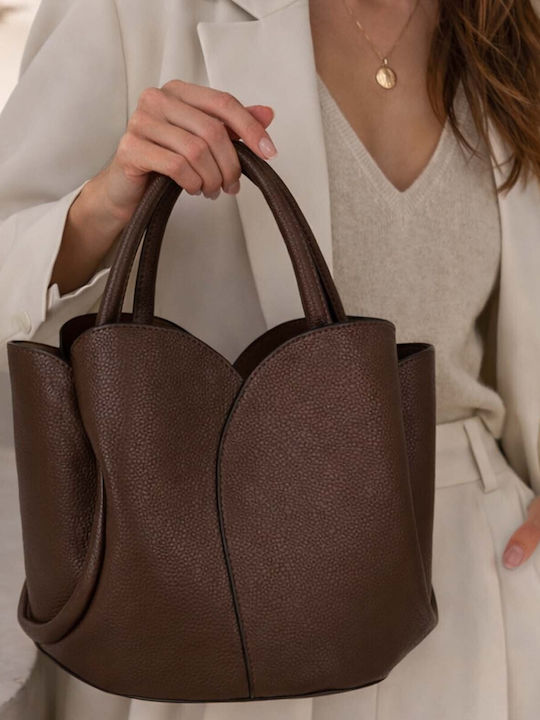 Gallantry Women's Handbag From Pétalia Collection Matching Clutch Shoulder Strap Brown