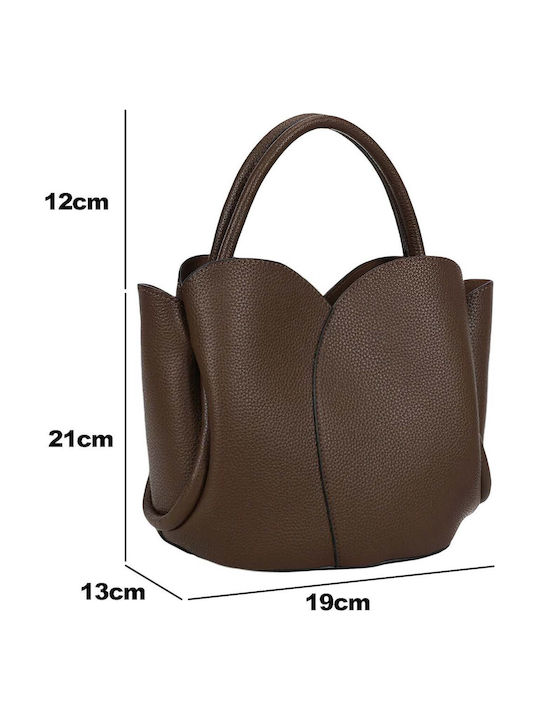 Gallantry Women's Handbag From Pétalia Collection Matching Clutch Shoulder Strap Brown