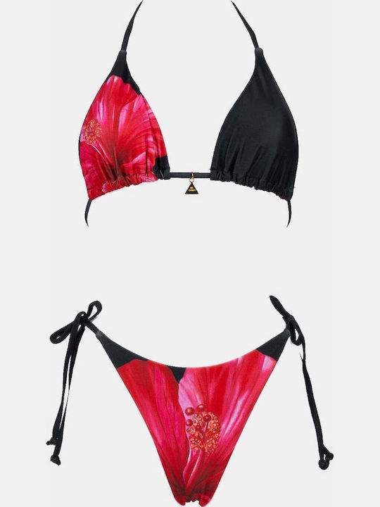 Set Bikini 3 Τεμαχίων Τριγωνάκι Μαυρο