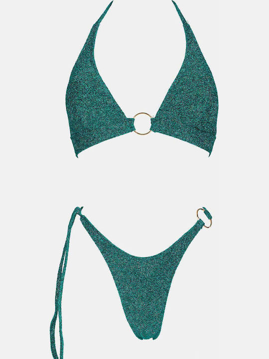 Set Bikini Triangle Petrol Blue