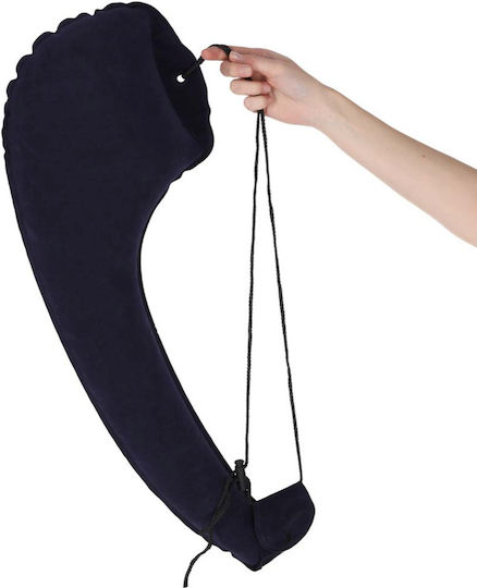Inflatable Travel Pillow Navy Blue