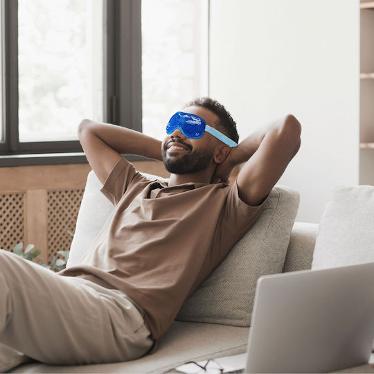 Relaxdays Μάσκα Ύπνου Μπλε