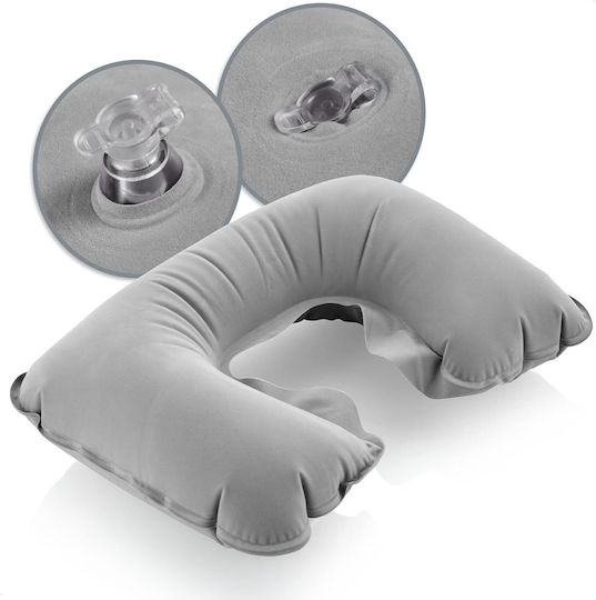 Inflatable Възглавница За Пътуване Кадифена Сива