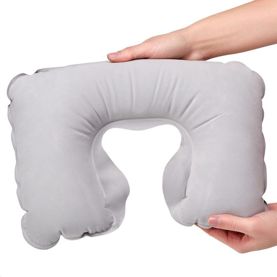 Inflatable Възглавница За Пътуване Кадифена Сива