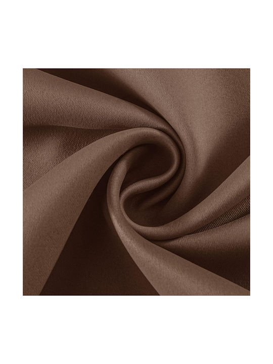 Joydeco Σετ Κουρτίνες Συσκότισης με Τρουκς Brown 140x260εκ.