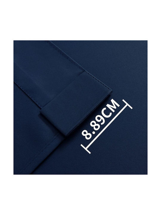 Joydeco Σετ Κουρτίνες Συσκότισης με Τιράντες Navy Blue 140x175εκ.