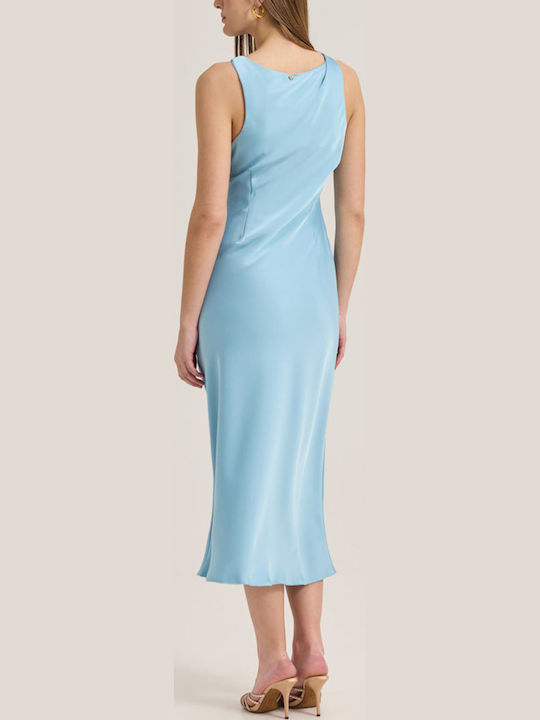 Rochie De Vară Pentru Femei Midi Albastru Deschis