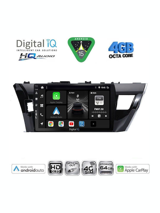 Digital IQ Car Audio System for Toyota Corolla 1992-1997 Bluetooth USB WiFi GPS Apple CarPlay Android Auto with 9" Touch Screen