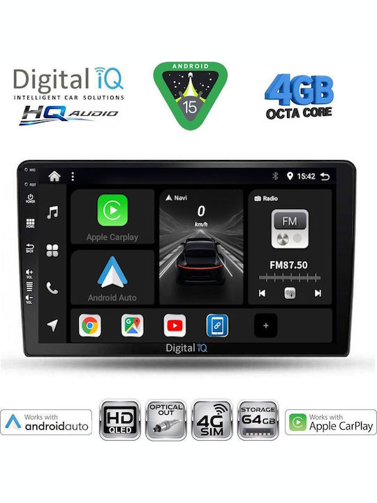 Digital IQ Car Audio System for Toyota Corolla Verso 2000-2004 Bluetooth USB WiFi GPS Apple CarPlay Android Auto with 9" Touch Screen
