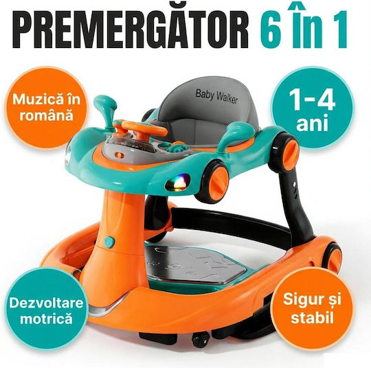 Invincio Στράτα με Μουσική για 9+ Μηνών Πορτοκαλί