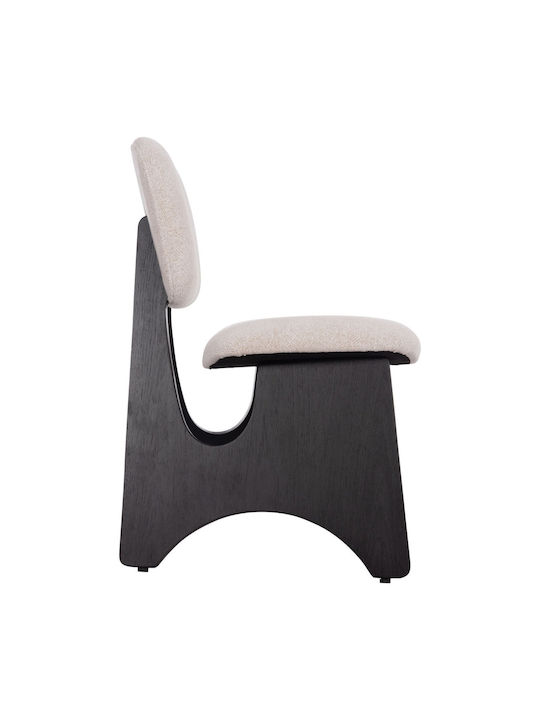Dining Chair with Fabric Upholstery Ecru 53x56x78cm