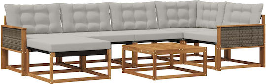 Living Room Set 7 Pieces with Pillows