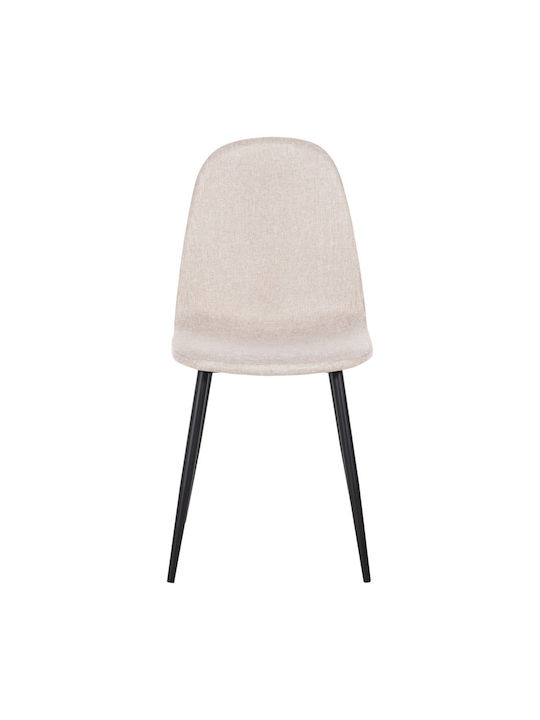 Dining Chair with Fabric Beige Upholstery 42x49x