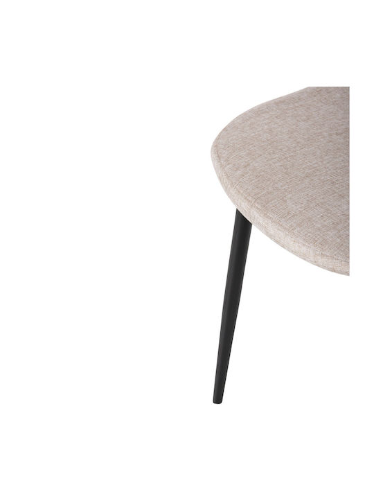 Dining Chair with Fabric Beige Upholstery 42x49x